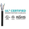 Monoprice Cat6 Ethernet Bulk Cable - Network Internet Cord - Solid, 500Mhz, UTP, CMR, Riser Rated,  Pure Bare Copper Wire, 23AWG, 1000ft, Black - 3 of 4