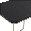55 Downing Street Thornburg Modern Wood Metal Rectangular Accent Side End Table 20" x 15 1/2" Dark Oak Brushed Nickel Metal Legs for Living Room House - 3 of 4