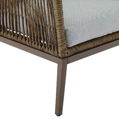 Haven 4-Piece Light Brown and Gray Outdoor Wicker Set