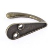 Unique Bargains Bedroom Clothes Coat Vintage Style Wall Mounted Hanger Hook Bronze Tone 6 Pcs - 2 of 4