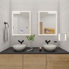 ALFI ABM8WLED-PCPolished Chrome Wall Mount Square 8Inch 5x Magnifying Cosmetic Mirror with Light - 4 of 4