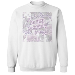 Rerun Island Women's In My Regency Era Square Long Sleeve Oversized Graphic Cotton Sweatshirt - 1 of 3