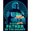 Men's Star Wars The Mandalorian Father's Day Best Father in the Galaxy T-Shirt - 2 of 4