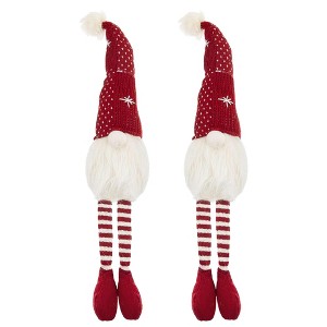 NAYSAYE Party Decoration and Accessories Christmas Gnomes Decoration Set for Holiday Celebration, White and Red, 4.3"*20.1"*0.7" - 1 of 4