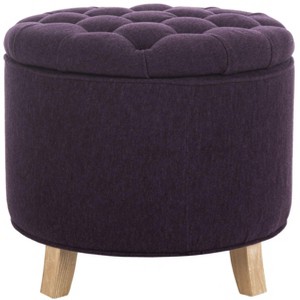 Amiela Tuffted Storage Ottoman - HUD8220 - Safavieh Couture - 1 of 4