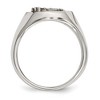 Black Bow Jewelry Men's 17mm Stainless Steel & Rhodium Plated Sterling Silver Eagle Ring - 2 of 4