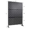 Grungis Matrix Metal Decorative Patio Screens,Galvanized Privacy Fence Panels with Grid Pattern for Deck Balcony Patio,76" H×48" W - 2 of 4