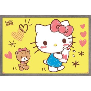 Trends International Hello Kitty: 25 Snack Time - Milk Framed Wall Poster Prints - 1 of 4