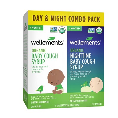 Wellements Organic Day & Night Baby Cough Syrup - 2pk/4 fl oz