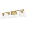 Elegant Lighting Merrick 4 light Brass and Clear Bath Sconce - 4 of 4