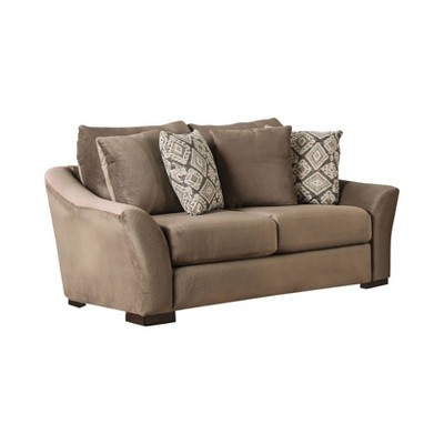 Monte Cresto Flared Curved Arms Loveseat Cafe - miBasics