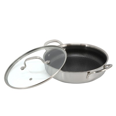 Better Chef 3-Ply Stainless Steel Nonstick Deep Fry Pan with Lid - Thumbnail 4
