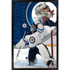 Trends International NHL Winnipeg Jets - Connor Hellebuyck 20 Framed Wall Poster Prints - 1 of 4