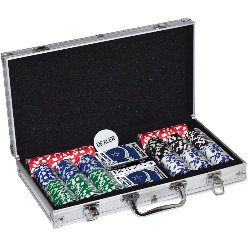 MasterPieces Casino Style 300 Piece Poker Chip Set - NFL Dallas Cowboys, 4 of 9