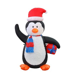 Jeco Inc. 4' Outdoor Penguin Inflatable Christmas Decoration: Weather Resistant, Self-Inflating - 1 of 1