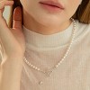 Bearfruit Jewelry Sterling Silver Amélie Simulated Pearl Heart Dangle Necklace - 4 of 4