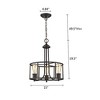 Chloe Lighting Elissa Transitional 3 Light Rubbed Bronze Ceiling Pendant 15" Wide - 3 of 3