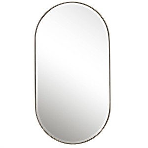 Uttermost Lago Antiqued Golden Bronze 21 1/4" x 40" Oval Wall Mirror - 1 of 1