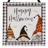 Slickblue Halloween Home Décor – "Happy Halloween" Wooden Sign with Gnomes, 7" x 7", Black Fabric Hanger - 3 of 3