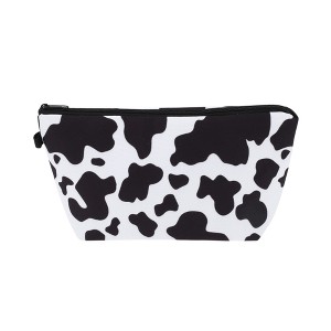 Unique Bargains Animal Printing Makeup Bag White Black 1 Pc - 1 of 4