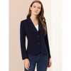 Allegra K Women's Elegant Work Office Lapel Collar Button Down Regular Fit Suit Blazer - 3 of 4