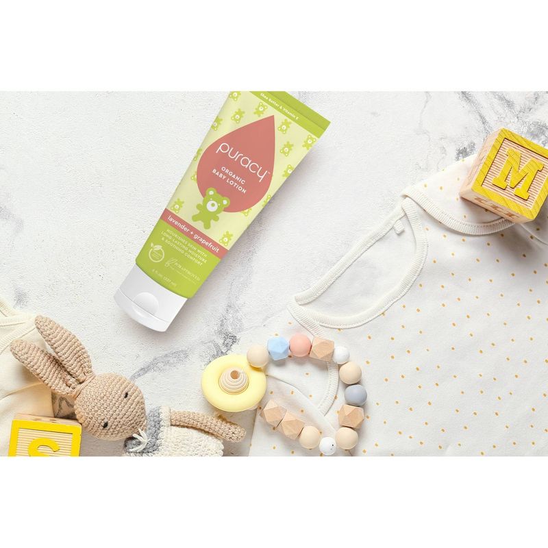 Puracy Perfect Skin, Pure Ingredients Organic Baby Lotion - Calming Eczema Moisturizer - Natural Lavender &#38; Grapefruit - 8 fl oz, 4 of 8