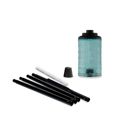 TIKI Blue Glass 68" Carnival Garden Torch