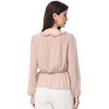 Anna-Kaci Women's Long Sleeve Blouse with Ruffle Neckline and Cinched Waist Detail - 3 of 4
