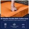 Outdoor Chair Cushion 6 Sets - 22" *25" Patio Furniture Cushions with Removable Cover, 28D High Density Sponge Filling Outdoor Patio Cushions - 3 of 4