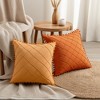 REGALWOVEN Geometry Velvet Couch Throw Pillow Covers with Pom-poms for Farmhouse Home Decor 1 Pc - 4 of 4