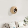 PawHut Cat Wall Furniture, Wall Mounted Cat Condo with Washable Cushion, Cat Wall Shelf for Indoor Cats & Kittens, Natural Wood - 3 of 4