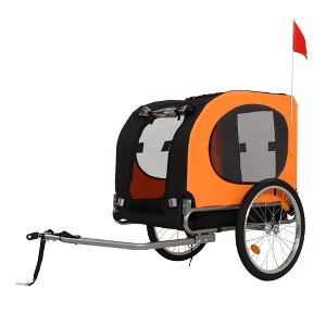 Dog Bike Trailer, Jogging Stroller - Convertible for Medium Large Dogs, 88Lbs Capacity, Waterproof, Universal Hitch for 20-29" Bikes - 1 of 4