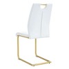Infurnic Dining Chairs Modern Style Set of 6 Gold Metal Chair Legs, Suitable for Restaurants, Kitchens, Conference Rooms, White, 15.7"*16"*37.4" - 4 of 4