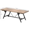 Aheaplus Farmhouse Dining Table for 8 People, 70.8-Inch Rectangular Wood Kitchen Table - 3 of 4