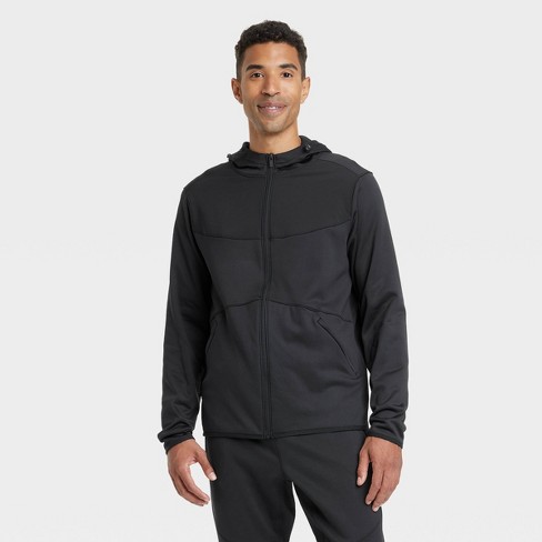 Men's Textured Fleece Hoodie - All In Motion™ Black S