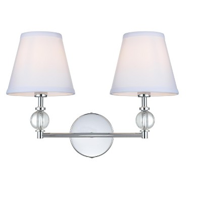 Elegant Lighting Bethany 17 inch Wall Sconce in Chrome