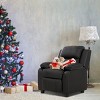 Deluxe Padded Kids Sofa Armchair Recliner Headrest Children w/ Storage Arm Black - 4 of 4