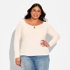 Women's Slim Fit Long Sleeve Keyhole T-Shirt - Wild Fable™ - 2 of 3