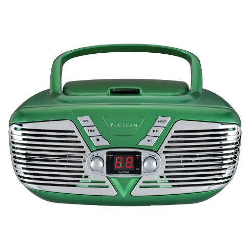 Proscan Portable CD Radio Boombox, Red, PRCD261 