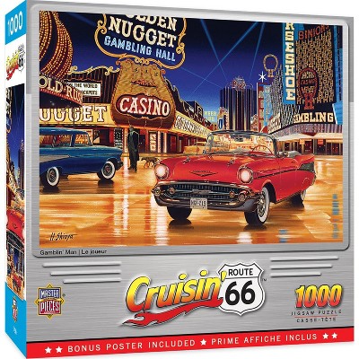 MasterPieces Inc Cruisin Route 66 Gamblin Man 1000 Piece Jigsaw Puzzle