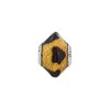 Black Bow Jewelry Brown/Yellow Glitter Overlay Glass & Sterling Silver Bead Charm, 17mm - 2 of 4