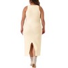 Agnes Orinda Women's Plus Size Crew Neck Sleeveless Knit Midi Tank Sweater Bodycon Dresses - 4 of 4