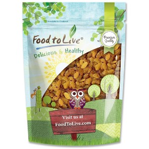 California Jumbo Golden Raisins — Non-GMO Verified, Seedless, Sun-Dried, No Added Oil, No Added Sugar, Kosher, Vegan, Raw, Bulk. - 1 of 4