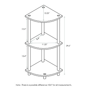 HOMLUX 3 Tier Decorative Corner Bookshelf Display Rack - 1 of 1
