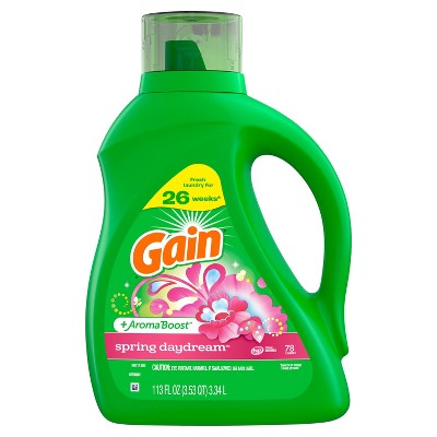 Gain + Aroma Boost Spring Daydream Scent HE Compatible Liquid Laundry Detergent - 113 fl oz