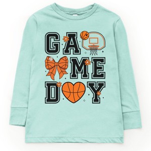 The Juniper Shop Basketball Game Day Coquette Youth Long Sleeve Tee - 1 of 4