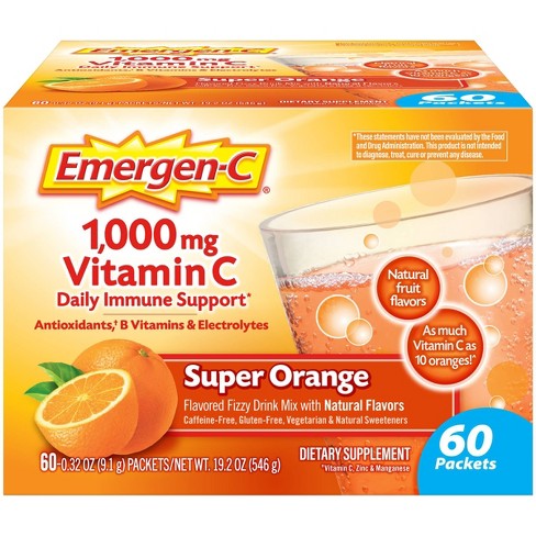 Emergen C Vitamin C Supplement Drink Mix Super Orange 60ct Target
