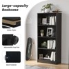 Sevobal Decorarive Bookshelf Bookcase Freestanding 4 Shelf Wood Bookshelf Adjustable Shelves for Home Office,4 Layer, Black, 24.4"*11.6"*55.9" - 4 of 4