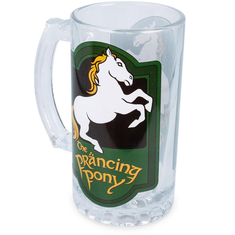 Silver Buffalo The Lord of the Rings Prancing Pony Glass Stein Mug | Holds 16 Ounces, 2 of 7