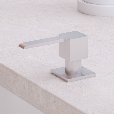 ALFI ALFI brand AB5007-BSS Modern Square Brushed Stainless Steel Soap Dispenser
